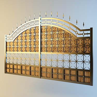 Sturdy Steel Gate for Enhanced Security 3D model image 1 