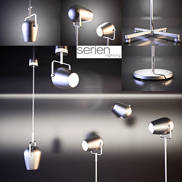 Sleek Aluminum Serien Light 3D model image 1 