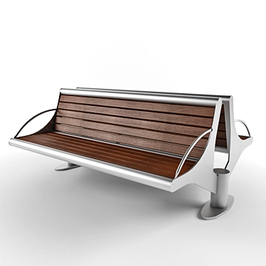Cityscape Seating: Urban Street Bench 3D model image 1 