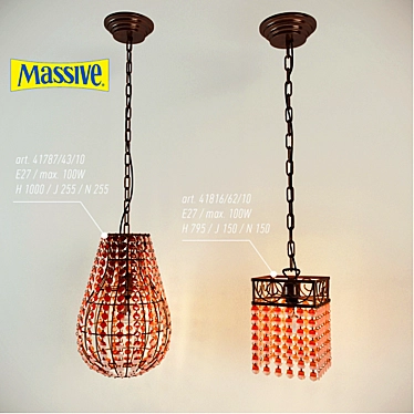 Elegant MASSIVE Classic Chandeliers 3D model image 1 