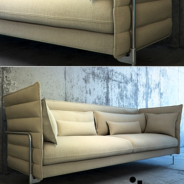 Vitra Alcove: Elegant and Comfortable Sofa 3D model image 1 