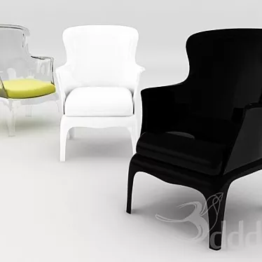 Modern Pasha Armchair: Tradition Redefined 3D model image 1 