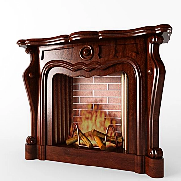 Elegant Fire-Place: Warmth, Style 3D model image 1 