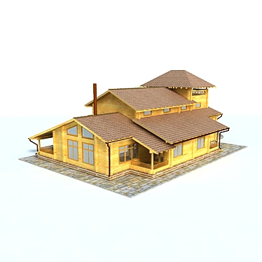 Sunny Cottage: Your Perfect Dream 3D model image 1 