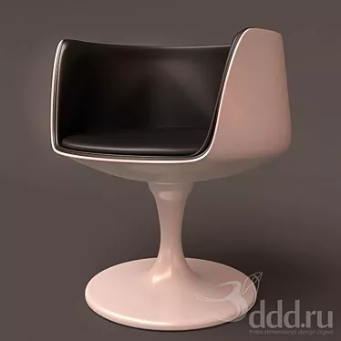 Contemporary Black/White Chair 3D model image 1 