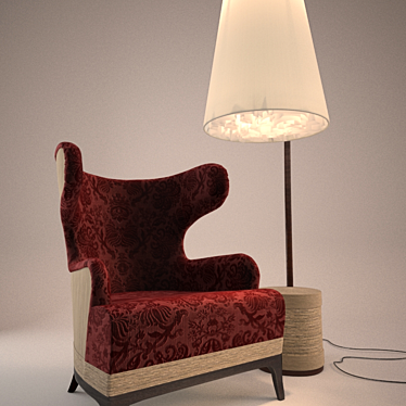 Chair and floor lamp