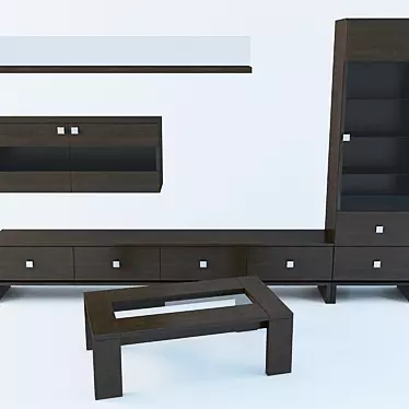 Modern Style Wall Unit 3D model image 1 