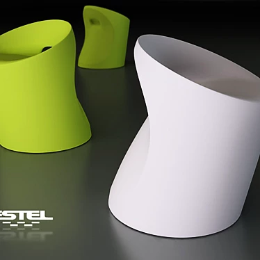 ESTEL Poof Pot: Comfy and Stylish Seating Solution 3D model image 1 