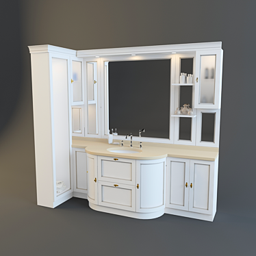 Bergamo Bathroom Furniture - Quality from Faktorteh 3D model image 1 