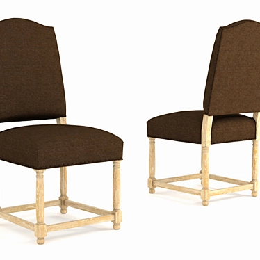 Elegant Eduard Side Chair: Unparalleled Comfort & Style 3D model image 1 