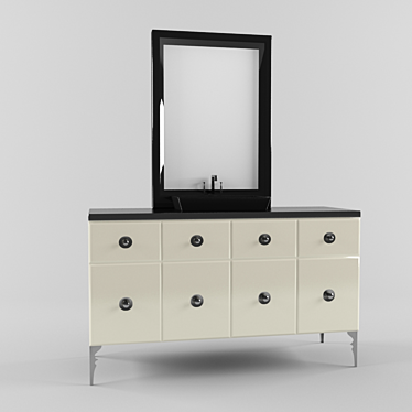 Elegant Bathroom Vanity Set 3D model image 1 