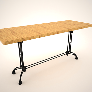 Elegant IMPERO 4070 Table Base 3D model image 1 