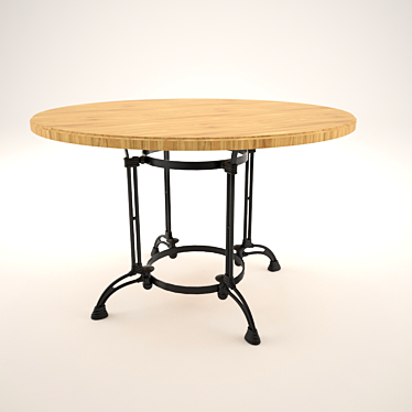 Elegant IMPERO 4080 Table Set 3D model image 1 
