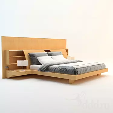 Modern King Size Bed 3D model image 1 