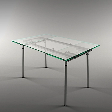 Elegant Transforming Glass Table 3D model image 1 