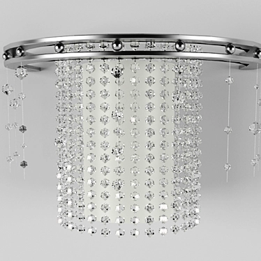 Crystal-Adorned Sconce 3D model image 1 