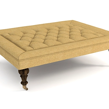 Brugge Tufted Ottoman: Elegant and Luxurious 3D model image 1 