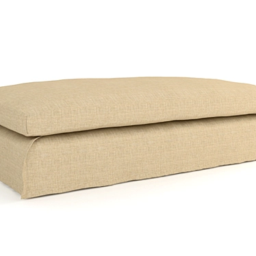 Leuven Beige Coffee Ottoman 3D model image 1 