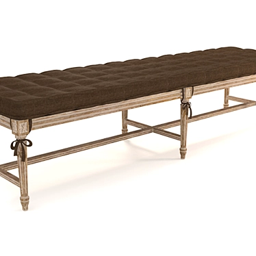Stylish Tiana Bench in Brown 3D model image 1 