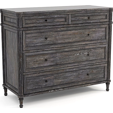 Elegant Alden Chest of Drawers 3D model image 1 