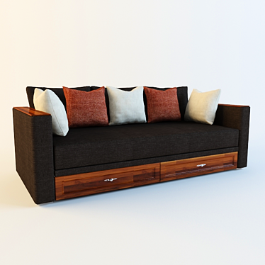 Compact Ottoman Sofa - 2000x1000x900 3D model image 1 