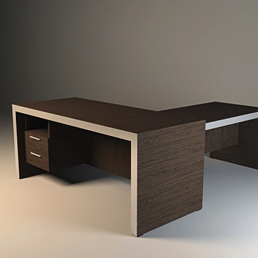 Sleek Office Desk 3D model image 1 