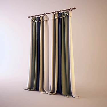 Elegant Drapes for Your Home 3D model image 1 