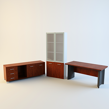 ErgoOffice: Desk, Cabinet, Stand 3D model image 1 