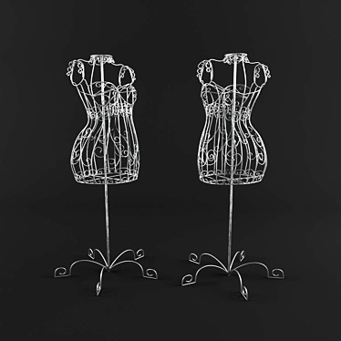 Metal Mannequin with Splines 3D model image 1 