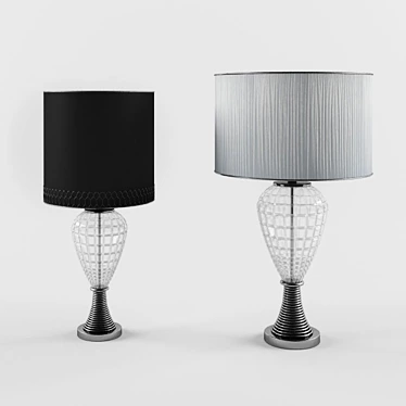 Elegante Crystal Table Lamp 3D model image 1 