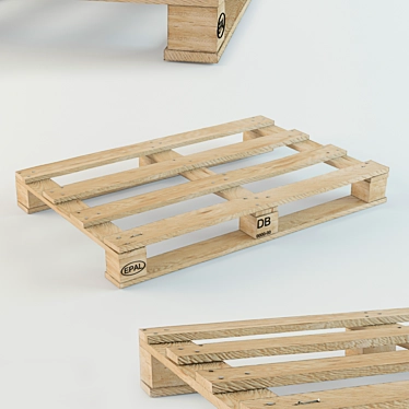 Durable 1200x800x140 Pallet 3D model image 1 