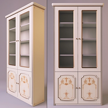 Elegant Perla Library Cabinet 3D model image 1 