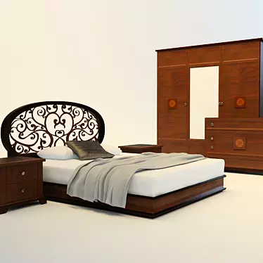 Elegant Bedroom Furniture: La Scala 3D model image 1 