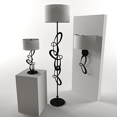Cantori Deco Lighting Set 3D model image 1 