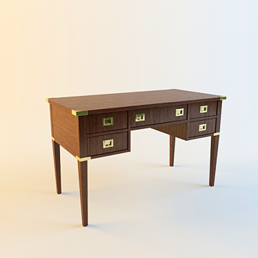 Vintage Writing Desk by Caroti 3D model image 1 