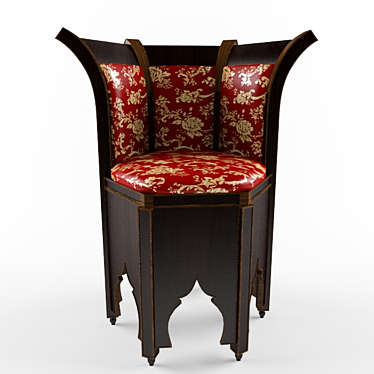 Uzbek Style Chair 3D model image 1 