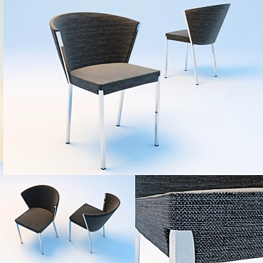 Calligaris Mya Fabric Dining Chair 3D model image 1 