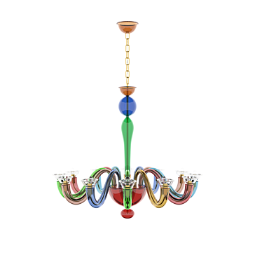 Serenissima Chandelier: Gallery Vetri d'Arte 3D model image 1 