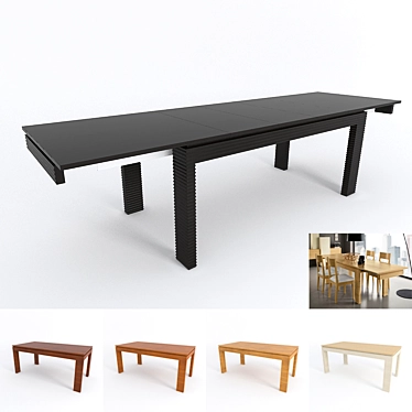 Bamax CENTURY Art 82: Versatile Extendable Table 3D model image 1 