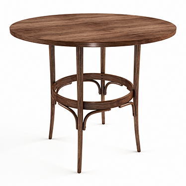 Round Cafe Table 3D model image 1 