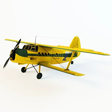 Title: Vintage Antonov 2 Aircraft 3D model image 1 