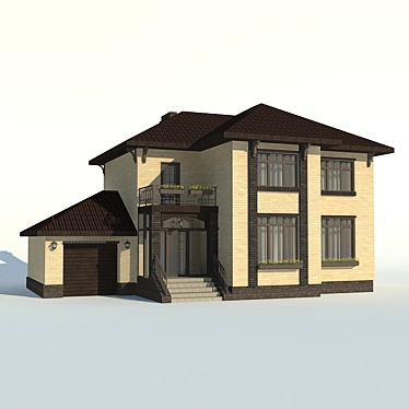 Modern 2-Storey Cottage 3D model image 1 