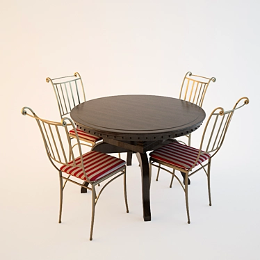 Modern Dining Set 3D model image 1 