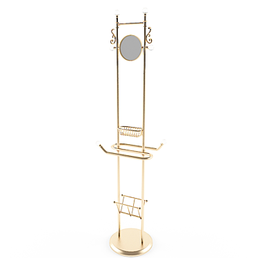 Elegant Bronze Bathroom Stand 3D model image 1 