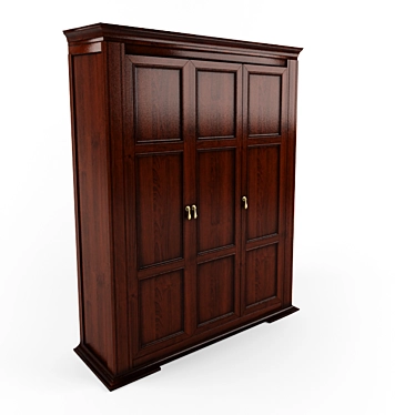 Versatile Textured Wardrobe 3D model image 1 