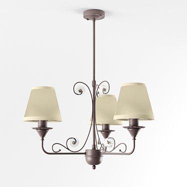 Elegant L'Arte Luce Chandelier 3D model image 1 