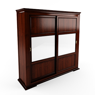 Versatile Textured Wardrobe 3D model image 1 