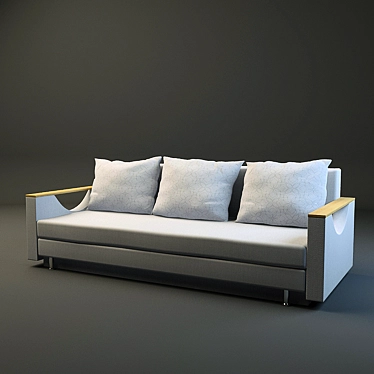 Foldable Sofa with Storage Drawers 3D model image 1 