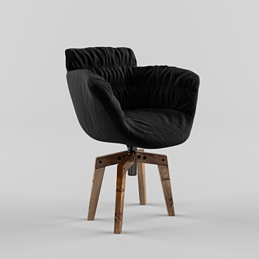 MDF Italia Flow 4-Legged Armchair 3D model image 1 