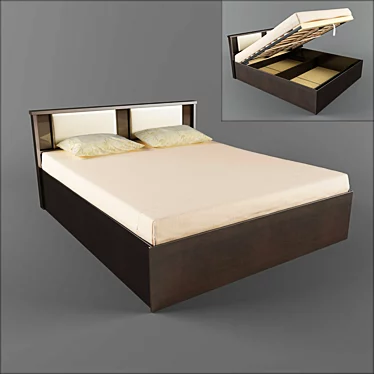 Eva Bed: Elegant Design & Superior Comfort 3D model image 1 